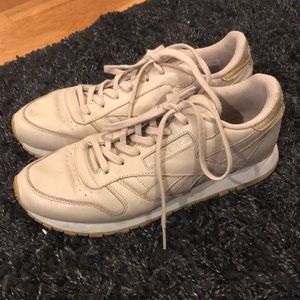 Tan Reebok Classic Sneakers